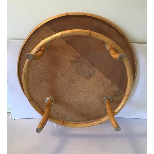 Vintage Mid Century Rattan Bamboo Bentwood Coffee Table ...