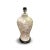 Chinese Early 21st Century Large Asian Rounded Taupe Printed Pattern Porcelain Table Lamp For Sale - Image 3 of 4
