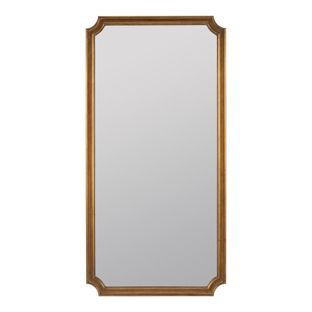 Sunny Notched Corner Wall Mirror, Antique Gold For Sale