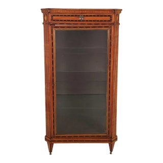 Neoclassical Inlaid Display Case or Vitrine, Sweden, or Germany, Early 19th Century For Sale