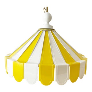 1970s Tented Pendant Chandelier For Sale