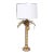 Mid Century Brass Palm Tree Table Lamp For Sale