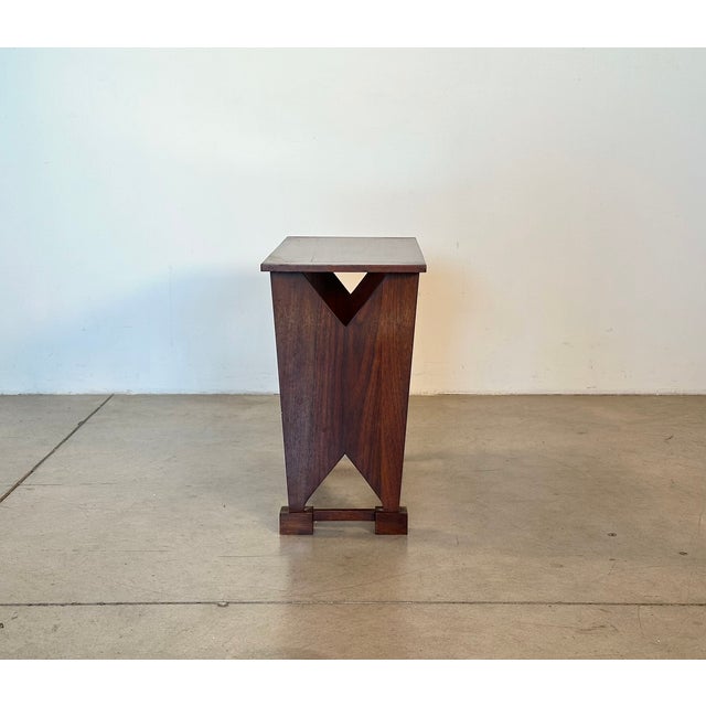 Vintage Walnut Magazine Rack, 1950s For Sale - Image 6 of 11