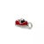 Metal Aaron Basha Red Enamel & Diamond 18k White Baby Shoe Charm Pendant For Sale - Image 7 of 10