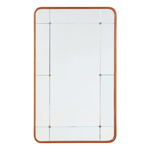 Mid-Century Swedish Shaped and Segmented Wall Mirror, 1960 For Sale