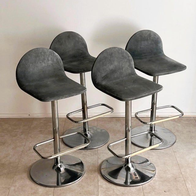 Space Age Bar Stools, Italy, 1970s, Set of 4 For Sale - Image 12 of 12