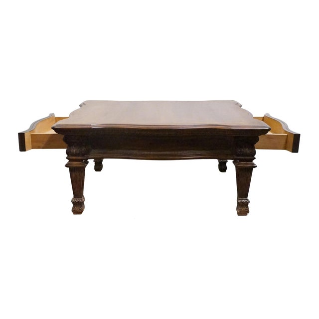 Hooker Furniture Seven Seas Cherry Traditional Gothic Inspired 42" Square Accent Coffee Table For Sale - Image 10 of 12