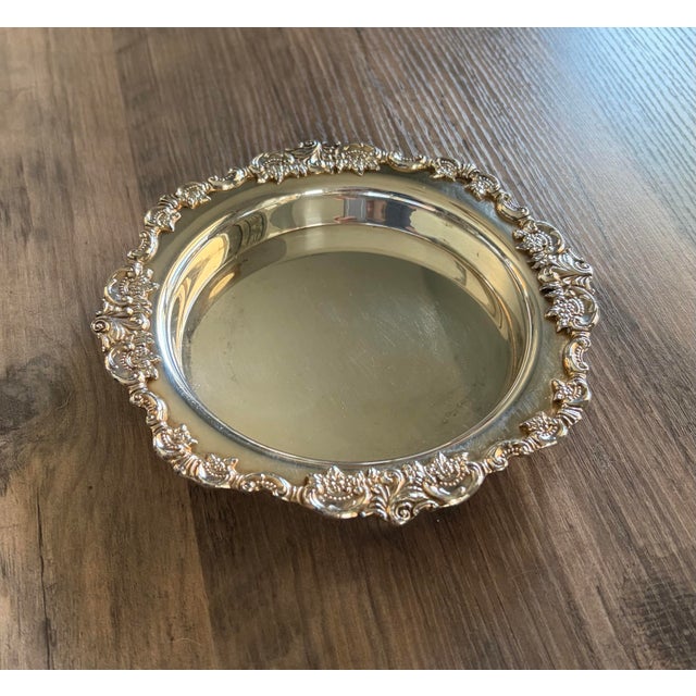 Baroque by Wallace Vintage Silver-Plate Wine Coaster For Sale - Image 11 of 11