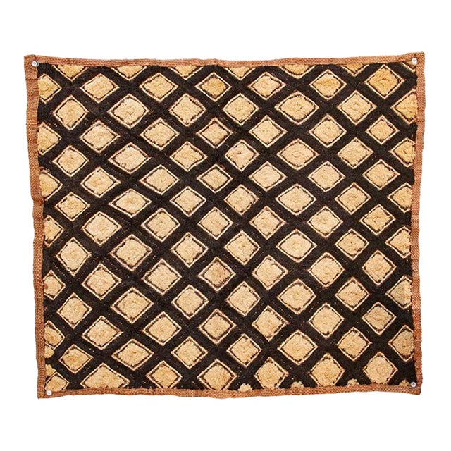 Diamond Motif African Kuba Cloth Panel For Sale