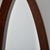 Mid-Century Modern Italian Mid-Century Walnut Oval Mirror For Sale - Image 3 of 11