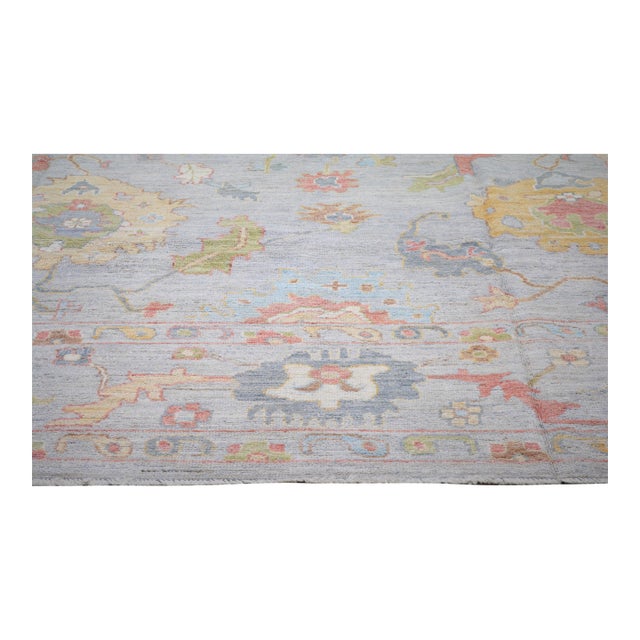 New Moroccan Oushak Professional Hand Knotted Wool Rug, 10x14 For Sale