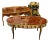 French Style Coffee Table – Wood With Bronze Accents For Sale