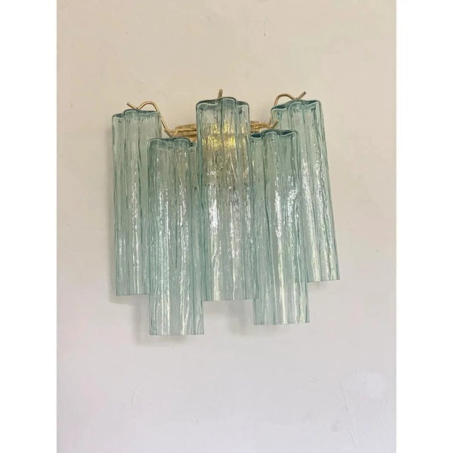 Early 21st Century Italian Wall Light in Green Tronchi Murano Glass by Simoeng For Sale - Image 5 of 13