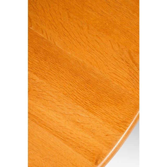 Mid-Century Danish Modern Petite Pedestal Coffee Table in White Oak by Dyrlund, Denmark, C. 1960s For Sale - Image 15 of 18