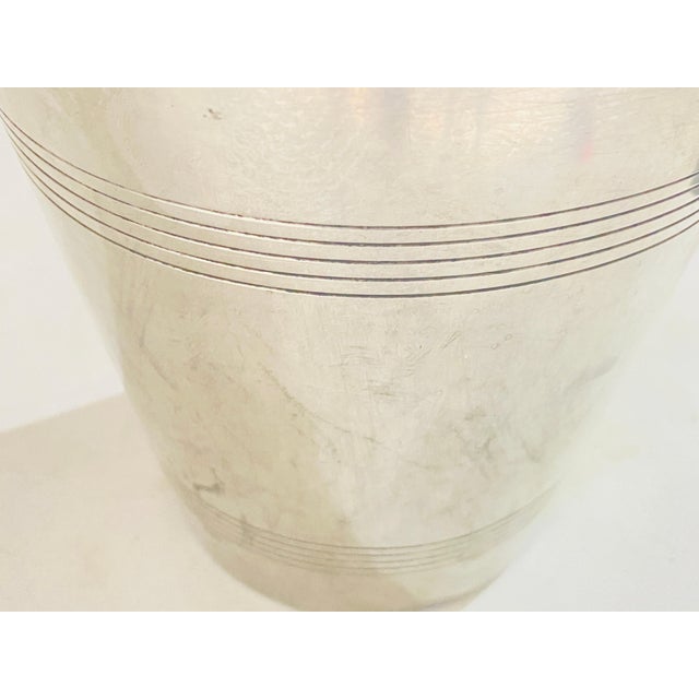 Ice Bucket in Sylver Metal with Wood Handles, France, 1930s For Sale - Image 11 of 16