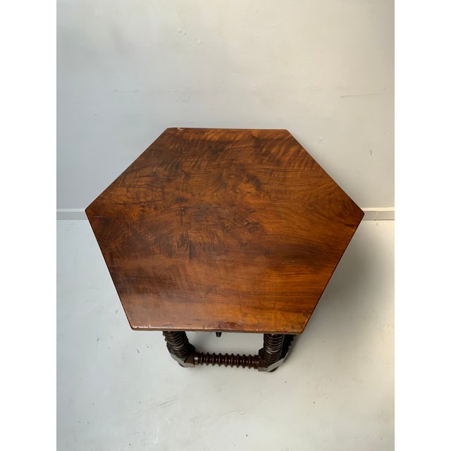 18th Century Hexagonal Walnut Tuscany Center Table For Sale - Image 4 of 10