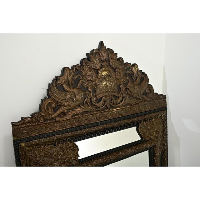 Wood French 19th Century Napoleon III Cushion Mirror For Sale - Image 7 of 10