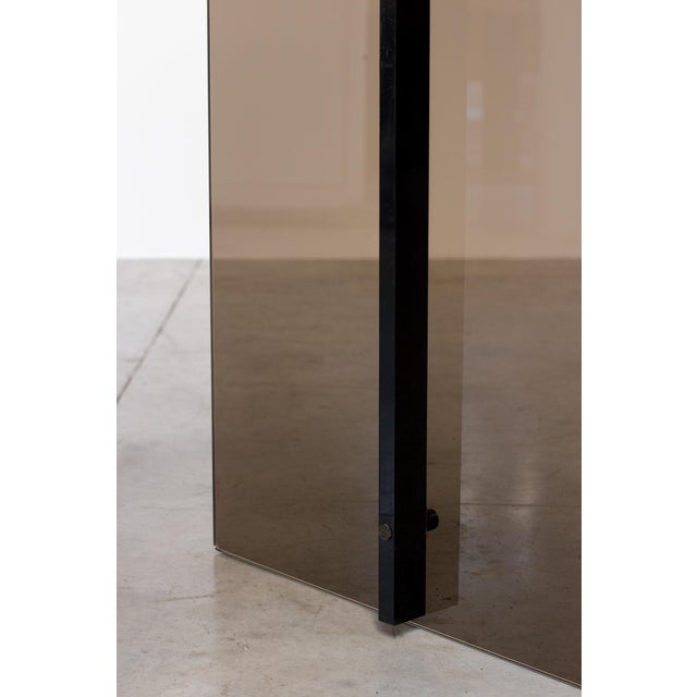 Lady Desk in Smoked Tempered Glass, 1970 For Sale - Image 10 of 11