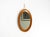 Super rare round Mid-Century Modern wall mirror by ARY Fanerprodukter Nybro. Made in Sweden. The frame is made of Pagholz...