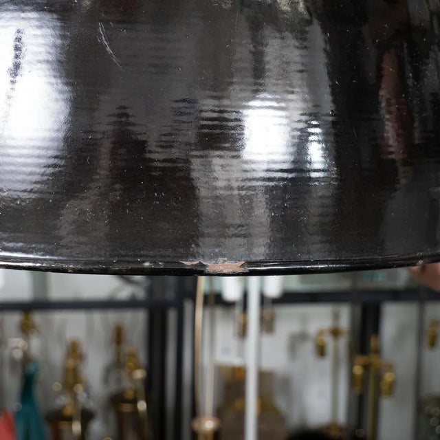 Industrial Style Enameled Pendant Fixture For Sale - Image 9 of 11