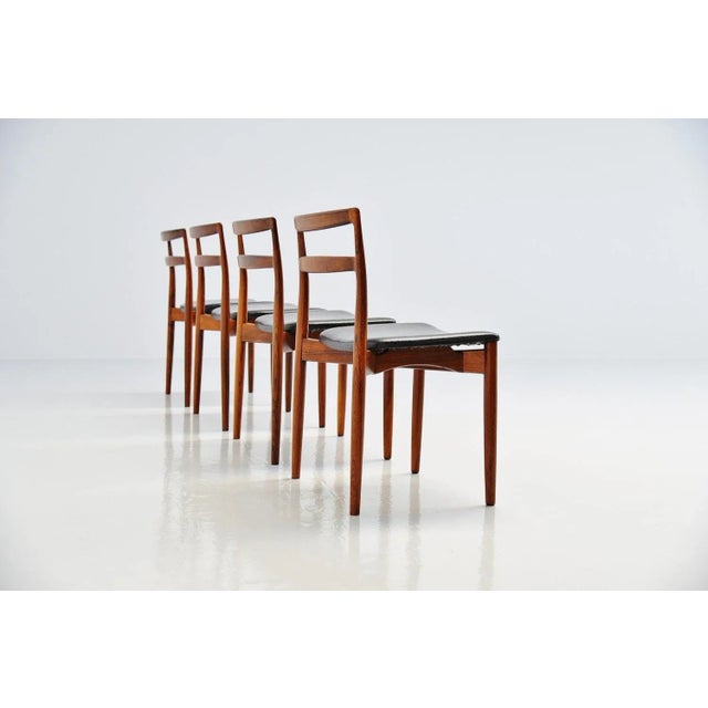 Model 61 Dining Chairs attributed to Harry Østergaard for Randers Mobelfabrik, 1961, Set of 4 For Sale - Image 4 of 11