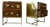 Bedside Tables with Murano Glass and Brass from Justfurnituress SRL, Set of 2 For Sale