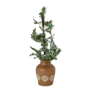 Mini Vintage Feather Tree in Doulton Lambeth Pot
