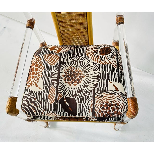 Tan McGuire Bamboo and Lucite Desk & Chair, 1980 For Sale - Image 8 of 8