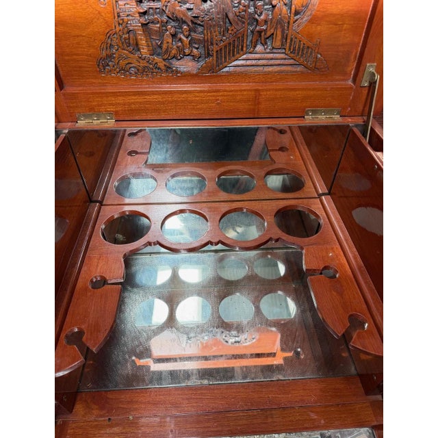 Oriental Hardwood Cocktail Cabinet, 1960s For Sale - Image 3 of 15