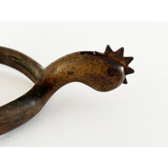 Antique Brass Cavalry Spurs, a Single For Sale In Minneapolis - Image 6 of 10