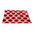 Vintage Square Pillow Sham in Red & Silver For Sale