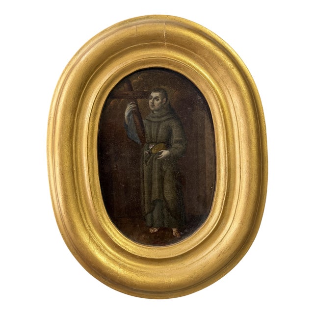 Anonimo, Saint Francis, 1750, Oil on Copper For Sale