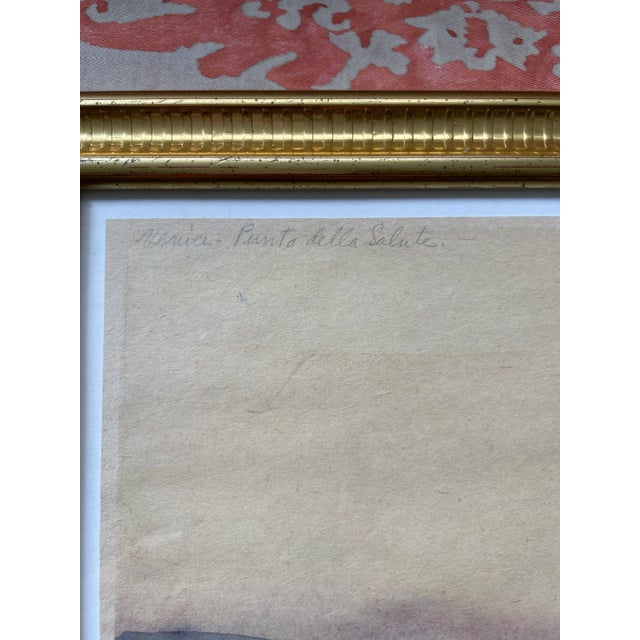 1940s Venetian Landscape Watercolor Painting, Framed For Sale - Image 4 of 7