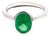 Natural Solitaire Emerald Ring Size 6.5 14k White Gold 2.5 Cts Certified For Sale