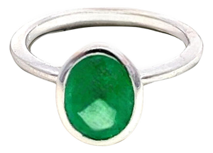 Natural Solitaire Emerald Ring Size 6.5 14k White Gold 2.5 Cts Certified