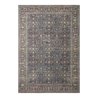 Jean Stoffer x Loloi Bradbury Midnight/ Multi 18" x 18" Sample Rug For Sale