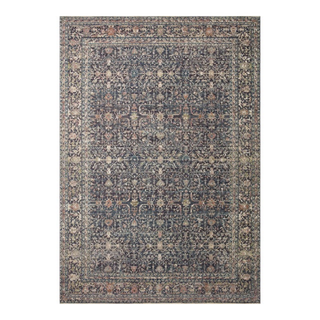 Jean Stoffer x Loloi Bradbury Midnight/ Multi 18" x 18" Sample Rug For Sale