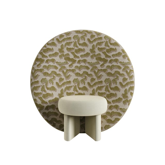 Wood Solène Lounge Chair in Velvet from Ottiu For Sale - Image 7 of 18