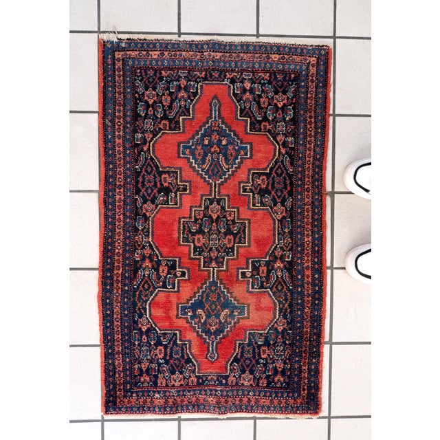 1920s, Antique Persian Senneh Rug 1' X 3' For Sale - Image 10 of 11