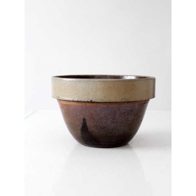 Antique American Stoneware Mixing Bowl For Sale - Image 11 of 15