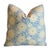 Japanese Designer Susan Tucker Floral Feather/Down Linen Pillow 21" Square For Sale - Image 3 of 7