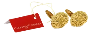 Carrera Y Carrera Lion Head 18k Yellow Gold Cufflinks, 2 Pieces