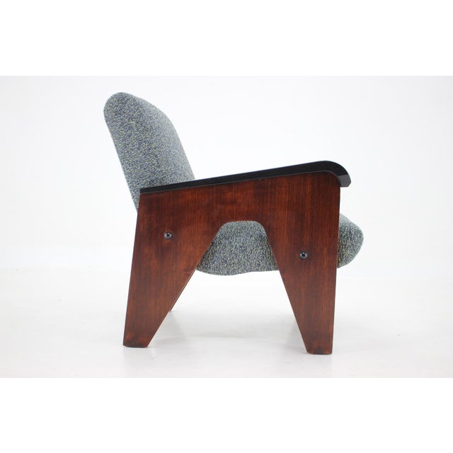 Oak Armchair, Czechoslovakia, 1960s For Sale - Image 3 of 14