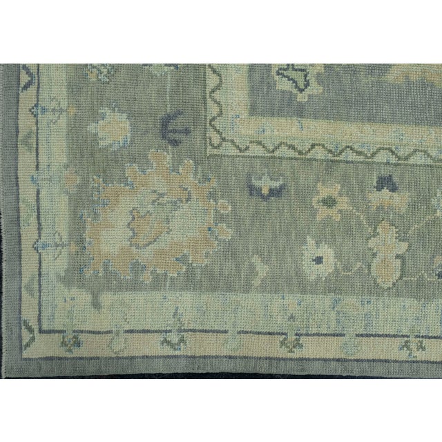 Turkish Oushak Rug 8'9" x 12'3" #18101 For Sale - Image 4 of 8