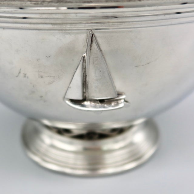 A vintage handmade pewter bowl from the Shirley Pewter Shop of Williamsburg, Virginia, a maker rooted in Colonial...
