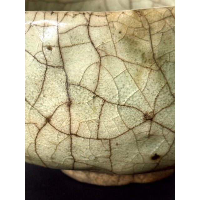 Modern Japanese Oribe Chawan Tea Bowl by Kato Tokuro For Sale - Image 3 of 15