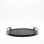 Black Round Tray in Black Shagreen With Bronze Patina Brass by R&y Augousti For Sale - Image 8 of 11