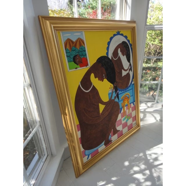 Brown 1980s Seymour Bottex Original Oil on Board For Sale - Image 8 of 10