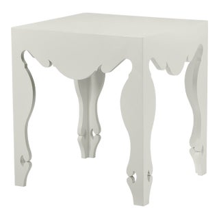 Tara Shaw for Century Furniture Sven Lamp Table - Frenchwhite Plaster For Sale