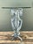 Vintage Greek Key Motif Metal and Glass Drinks Table For Sale In West Palm - Image 6 of 12